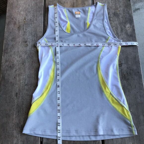 lucy Womens Tank Top Size XS Activewear Tech Endurance Reflective Gray Yellow - Picture 6 of 6